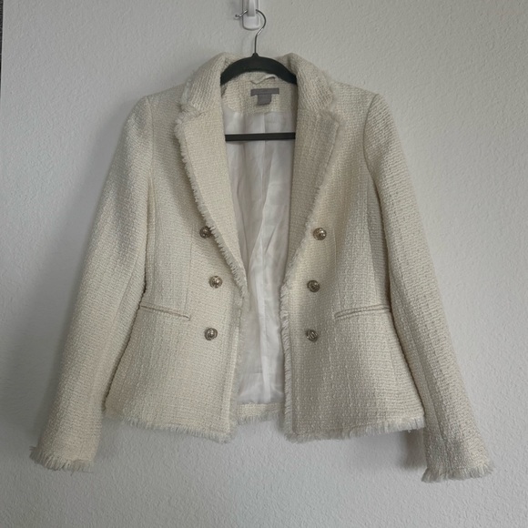 H&M Jackets & Blazers - Cream Textured Jacket H&M New Without Tags Size XS
